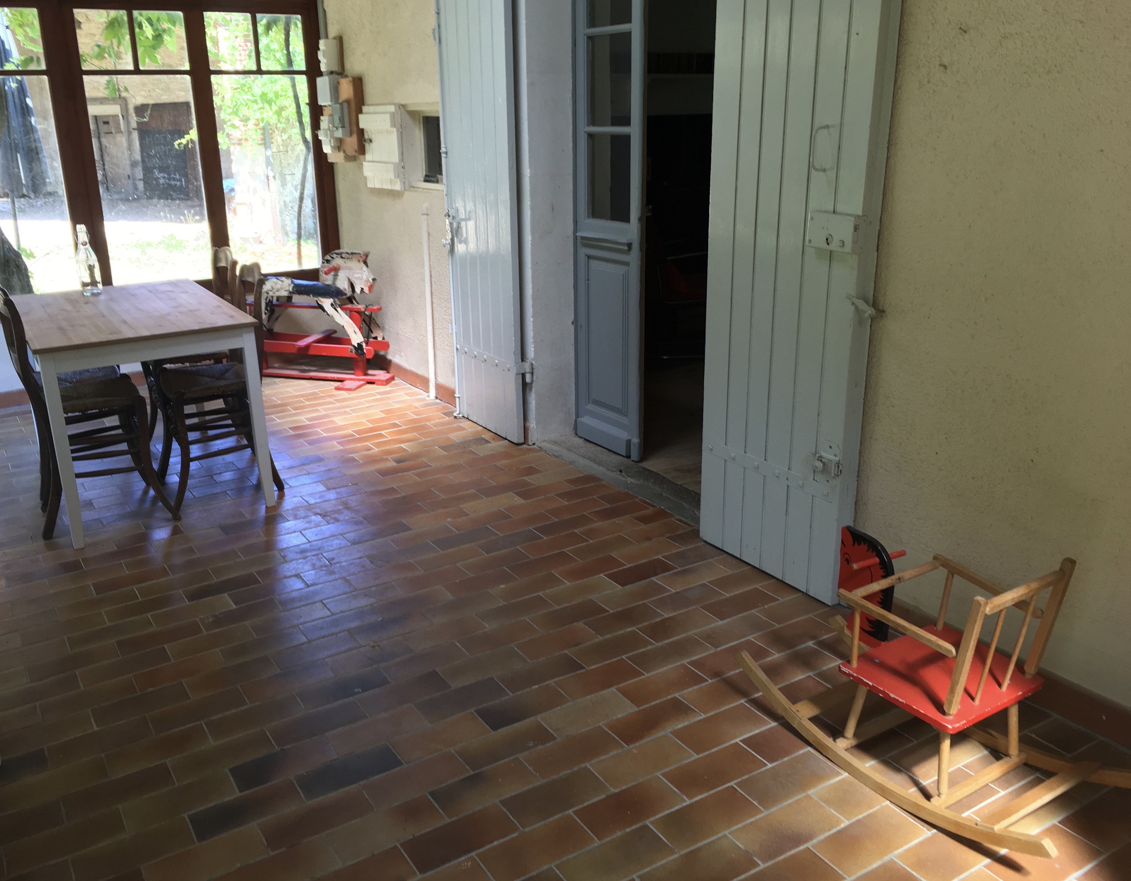 veranda gîte vakantiehuisje Domaine du Merlet Zuid Frankrijk